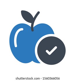 apple vector glyph colour icon 