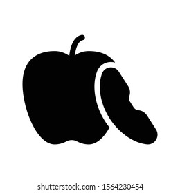 apple vector glyph flat icon 