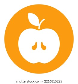 Apple vector glyph icon. Graph symbol for food and drinks web site, apps design, mobile apps and print media, logo, UI