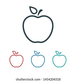 Apple vector icon.  