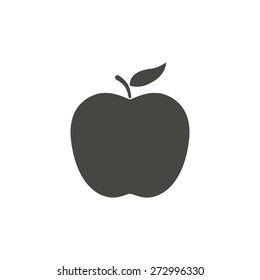 Apple - vector icon in black on a white background.