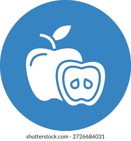 Ilustración de diseño de icono de Vector de manzana