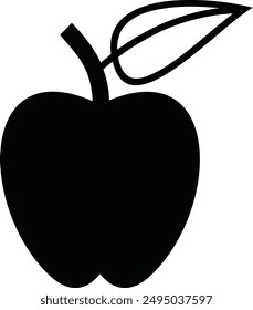 Icono de Vector de manzana. símbolo de ilustración de dieta. símbolo de comida o logotipo.