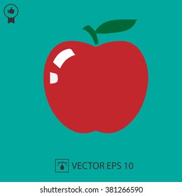 Apple vector icon EPS 10. Simple isolated symbol.