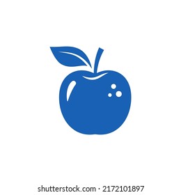 Apple vector icon. Flat design element for Jewish holiday Rosh Hashanah. Collection of monochrome stencil silhouettes