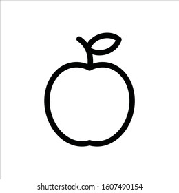 Apple vector icon. Apple flat sign design. Apple symbol pictogram
