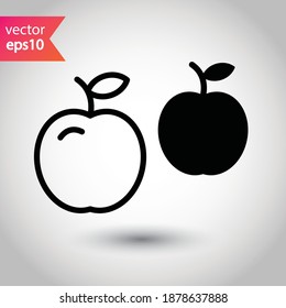 Apple vector icon. Apple flat sign design. Apple symbol pictogram