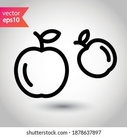 Apple vector icon. Apple flat sign design. Apple symbol pictogram