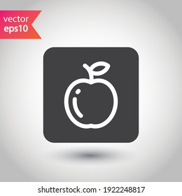 Apple vector icon. Apple flat sign design. Apple symbol pictogram