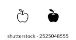 Apple vector icon. Apple fruit icons button, vector, sign, symbol, logo, illustration, editable stroke, flat design style isolated on white linear pictogram