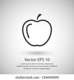 Apple vector icon. Apple fruit illustration icon.Web design vector logo. Apple isolated on background