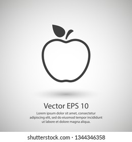 Apple vector icon. Apple fruit illustration icon.Web design vector logo. Apple isolated on background