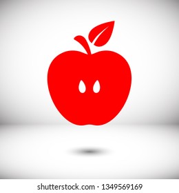 Apple vector icon. Apple fruit illustration icon.Web design vector logo. Apple isolated on background