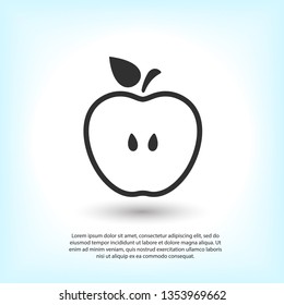 Apple vector icon. Apple fruit illustration icon.Web design vector logo. Apple isolated on background