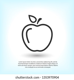 Apple vector icon. Apple fruit illustration icon.Web design vector logo. Apple isolated on background
