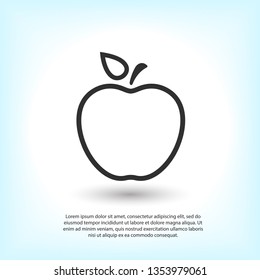 Apple vector icon. Apple fruit illustration icon.Web design vector logo. Apple isolated on background