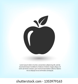 Apple vector icon. Apple fruit illustration icon.Web design vector logo. Apple isolated on background