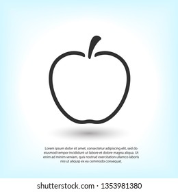 Apple vector icon. Apple fruit illustration icon.Web design vector logo. Apple isolated on background