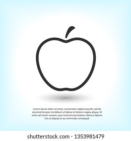 Apple vector icon. Apple fruit illustration icon.Web design vector logo. Apple isolated on background