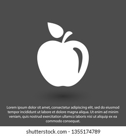 Apple vector icon. Apple fruit illustration icon.Web design vector logo. Apple isolated on background