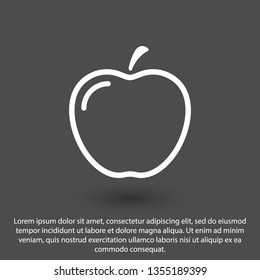 Apple vector icon. Apple fruit illustration icon.Web design vector logo. Apple isolated on background