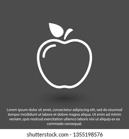 Apple vector icon. Apple fruit illustration icon.Web design vector logo. Apple isolated on background