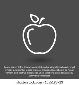 Apple vector icon. Apple fruit illustration icon.Web design vector logo. Apple isolated on background