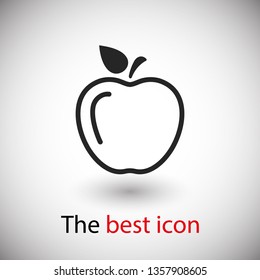 Apple vector icon. Apple fruit illustration icon.Web design vector logo. Apple isolated on background