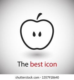 Apple vector icon. Apple fruit illustration icon.Web design vector logo. Apple isolated on background