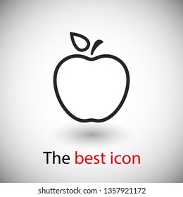 Apple vector icon. Apple fruit illustration icon.Web design vector logo. Apple isolated on background