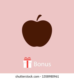 Apple vector icon. Apple fruit illustration icon.Web design vector logo. Apple isolated on background