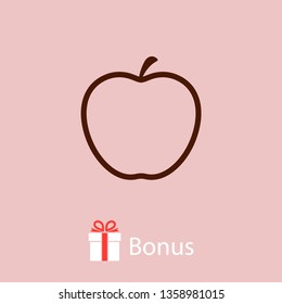 Apple vector icon. Apple fruit illustration icon.Web design vector logo. Apple isolated on background