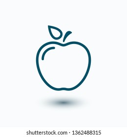 Apple vector icon. Apple fruit illustration icon.Web design vector logo. Apple isolated on background