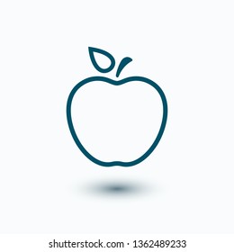 Apple vector icon. Apple fruit illustration icon.Web design vector logo. Apple isolated on background