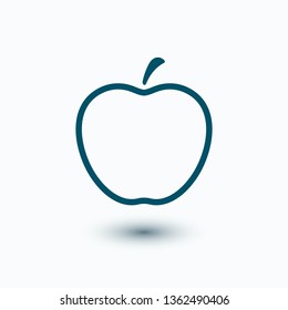 Apple vector icon. Apple fruit illustration icon.Web design vector logo. Apple isolated on background