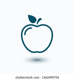 Apple vector icon. Apple fruit illustration icon.Web design vector logo. Apple isolated on background