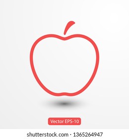 Apple vector icon. Apple fruit illustration icon.Web design vector logo. Apple isolated on background