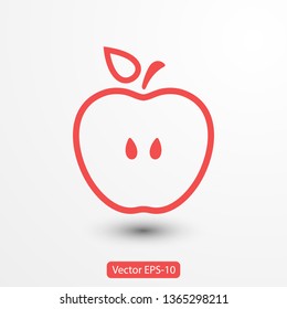 Apple vector icon. Apple fruit illustration icon.Web design vector logo. Apple isolated on background