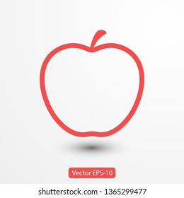 Apple vector icon. Apple fruit illustration icon.Web design vector logo. Apple isolated on background