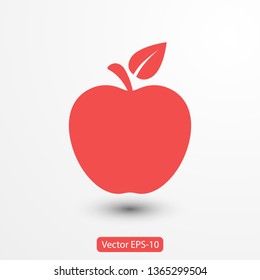Apple vector icon. Apple fruit illustration icon.Web design vector logo. Apple isolated on background