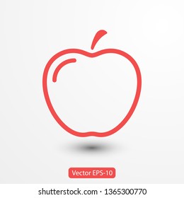 Apple vector icon. Apple fruit illustration icon.Web design vector logo. Apple isolated on background