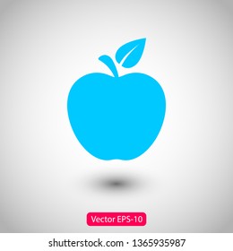 Apple vector icon. Apple fruit illustration icon.Web design vector logo. Apple isolated on background