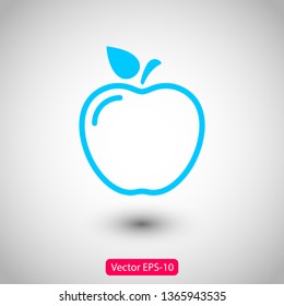 Apple vector icon. Apple fruit illustration icon.Web design vector logo. Apple isolated on background