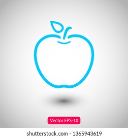Apple vector icon. Apple fruit illustration icon.Web design vector logo. Apple isolated on background