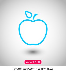 Apple vector icon. Apple fruit illustration icon.Web design vector logo. Apple isolated on background