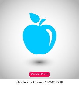 Apple vector icon. Apple fruit illustration icon.Web design vector logo. Apple isolated on background