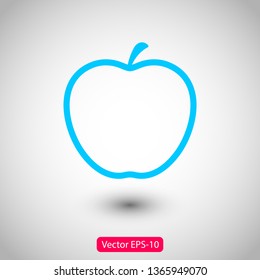 Apple vector icon. Apple fruit illustration icon.Web design vector logo. Apple isolated on background