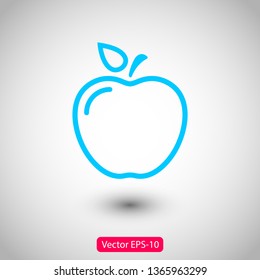 Apple vector icon. Apple fruit illustration icon.Web design vector logo. Apple isolated on background