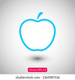 Apple vector icon. Apple fruit illustration icon.Web design vector logo. Apple isolated on background
