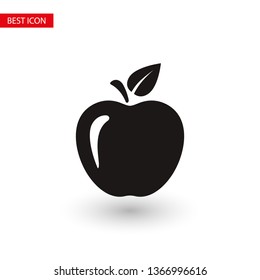 Apple vector icon. Apple fruit illustration icon.Web design vector logo. Apple isolated on background